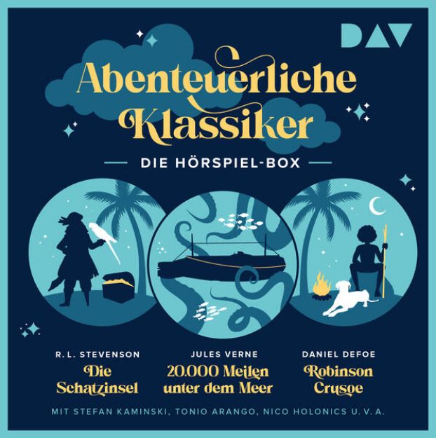 Bild von Abenteuerliche Klassiker - Die Hörspiel-Box. Die Schatzinsel, 20.000 Meilen unter dem Meer, Robinson Crusoe von Jules Verne