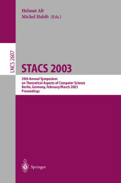 Bild von STACS 2003 von Helmut (Hrsg.) Alt