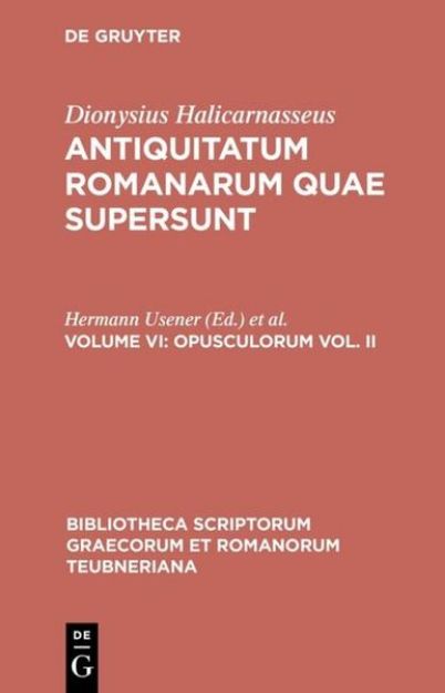 Bild von Opusculorum vol. II von Dionysius Halicarnasseus