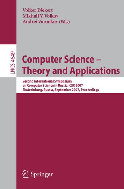 Bild von Computer Science - Theory and Applications von Volker (Hrsg.) Diekert