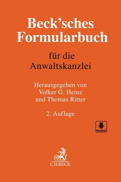 Bild von Beck'sches Formularbuch für die Anwaltskanzlei von Volker G. (Hrsg.) Heinz