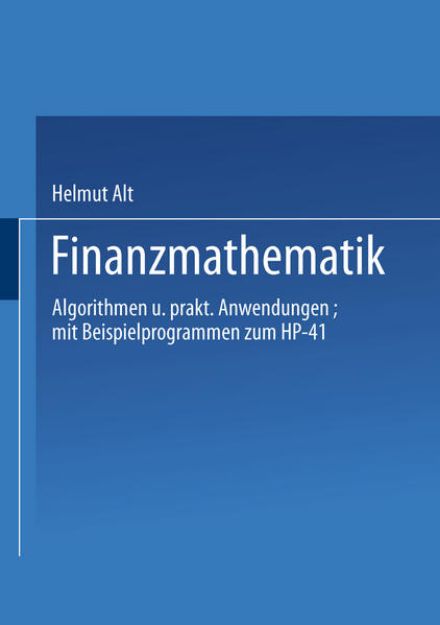 Bild zu Finanzmathematik von Alt Helmut