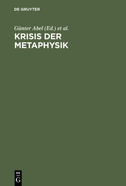 Bild von Krisis der Metaphysik von Günter (Hrsg.) Abel