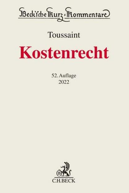 Bild von Kostenrecht von Guido (Hrsg.) Toussaint