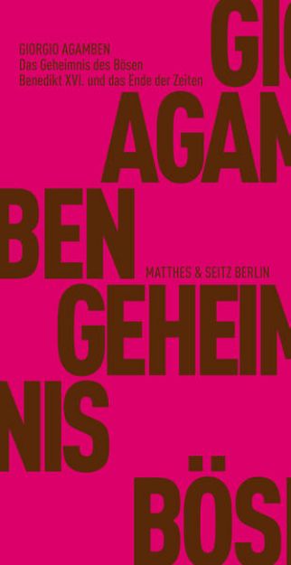 Bild von Das Geheimnis des Bösen von Giorgio Agamben