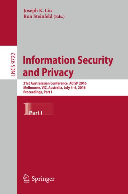 Bild von Information Security and Privacy von Joseph K. (Hrsg.) Liu