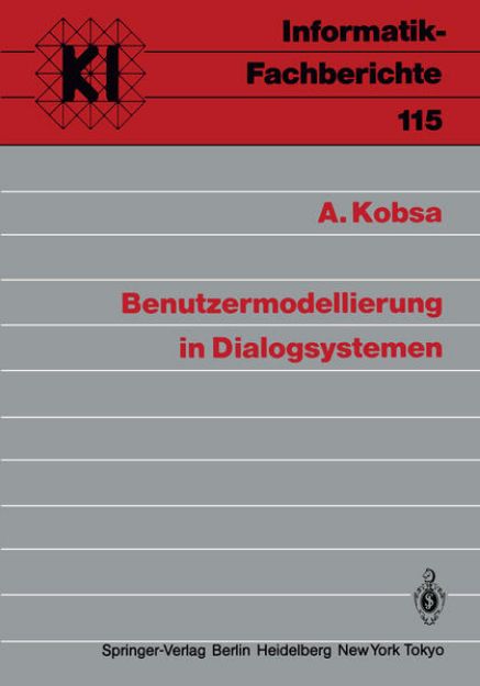 Bild von Benutzermodellierung in Dialogsystemen von A. Kobsa