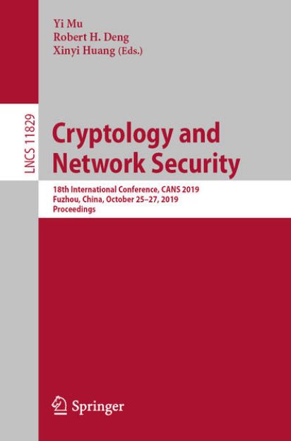 Bild von Cryptology and Network Security von Yi (Hrsg.) Mu