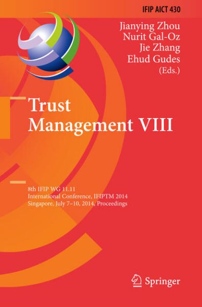 Bild von Trust Management VIII von Jianying (Hrsg.) Zhou