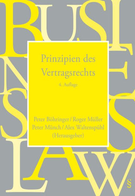 Bild von Prinzipien des Vertragsrechts von Peter (Hrsg.) Böhringer