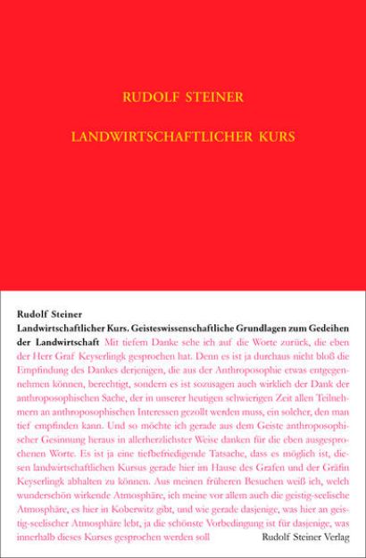 Bild zu Landwirtschaftlicher Kurs von Rudolf Steiner