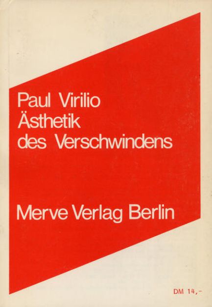 Bild von Ästhetik des Verschwindens von Paul Virilio