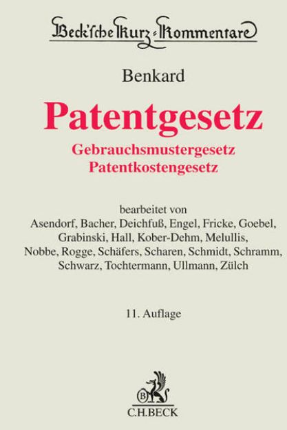 Bild von Patentgesetz von Georg Benkard