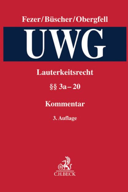 Bild von Lauterkeitsrecht, Kommentar zum Gesetz gegen den unlauteren Wettbewerb (UWG) Band 2 von Karl-Heinz (Hrsg.) Fezer