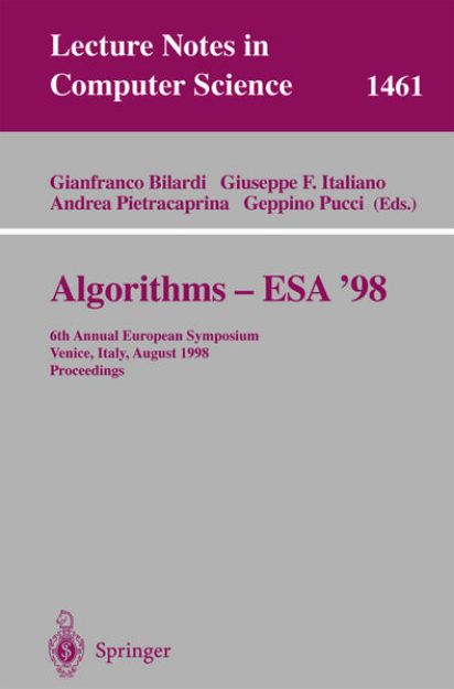 Bild von Algorithms - ESA '98 von Gianfranco (Hrsg.) Bilardi