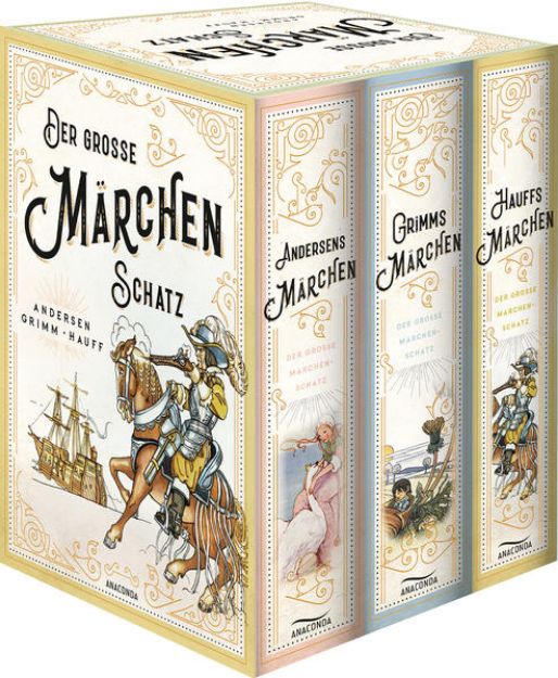 Bild von Der große Märchenschatz (Andersens Märchen - Grimms Märchen - Hauffs Märchen) (3 Bände im Schuber) von Wilhelm Grimm