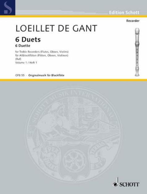 Bild von 6 Duette von Jean Baptiste (Komponist) Loeillet de Gant