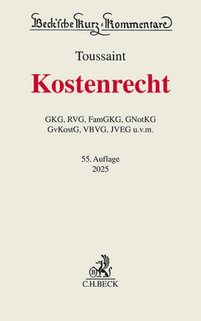 Bild von Kostenrecht von Guido (Hrsg.) Toussaint