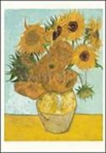 Bild von Doppelkarte. Vase mit Sonnenblumen, 1888 von Van Vincent Gogh