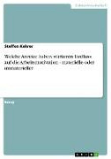 Bild zu Welche Anreize haben stärkeren Einfluss auf die Arbeitsmotivation - materielle oder immaterielle? von Steffen Kehrer