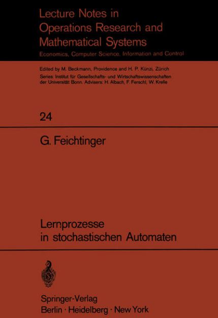 Bild zu Lernprozesse in stochastischen Automaten von Gustav Feichtinger