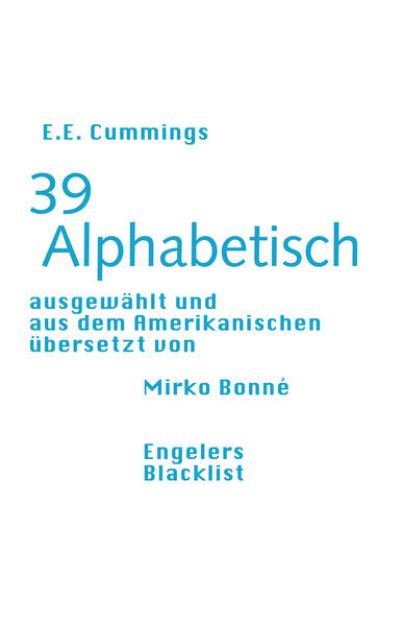 Bild von 39 Alphabetisch von E.E. Cummings