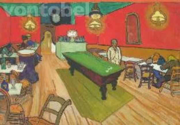 Bild von Doppelkarte. Das Nachtcafe in Arles / Blanko von Vincent (Künstler) van Gogh