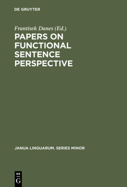 Bild von Papers on functional sentence perspective von Frantisek (Hrsg.) Danes