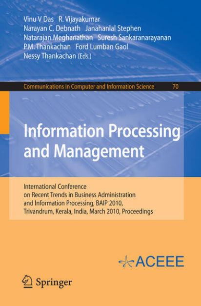 Bild zu Information Processing and Management von Vinu V (Hrsg.) Das