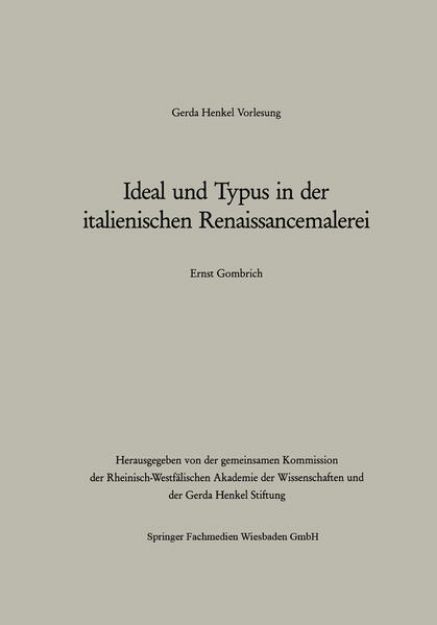 Bild von Ideal und Typus in der italienischen Renaissancemalerei von Gombrich (Hrsg.) Ernst H.