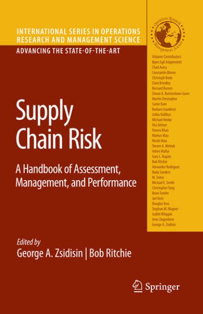 Bild zu Supply Chain Risk von George A. (Hrsg.) Zsidisin