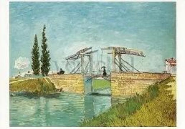 Bild von Postkarte / Die Zugbrücke, 1888 von Van Gogh Vincent