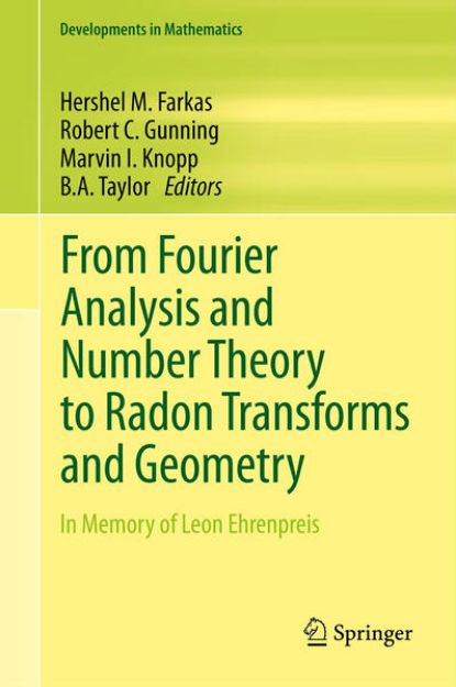 Bild zu From Fourier Analysis and Number Theory to Radon Transforms and Geometry von Hershel M. (Hrsg.) Farkas