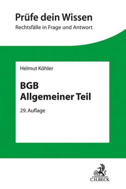 Bild von BGB Allgemeiner Teil von Helmut Köhler