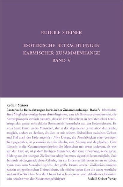 Bild von Esoterische Betrachtungen karmischer Zusammenhänge von Rudolf Steiner