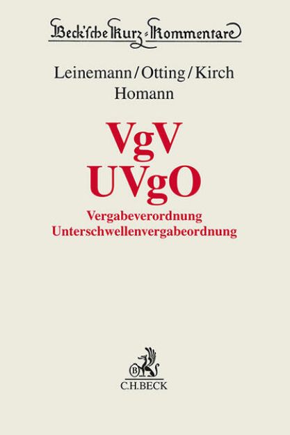 Bild von VgV - UVgO von Ralf (Hrsg.) Leinemann