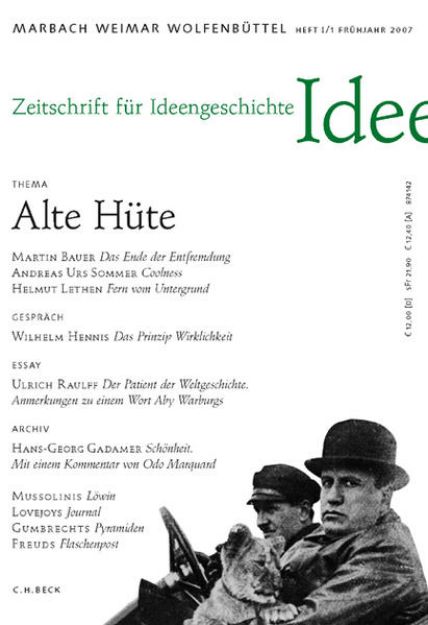 Bild von Zeitschrift für Ideengeschichte Heft I/1 Frühjahr 2007: Alte Hüte von Ulrich (Hrsg.) Raulff