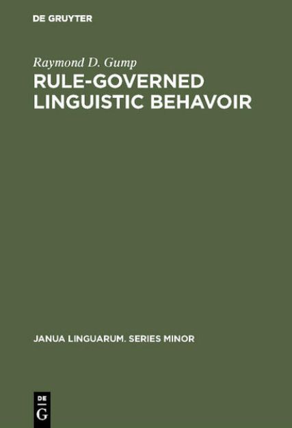 Bild von Rule-governed linguistic behavoir von Raymond D. Gump