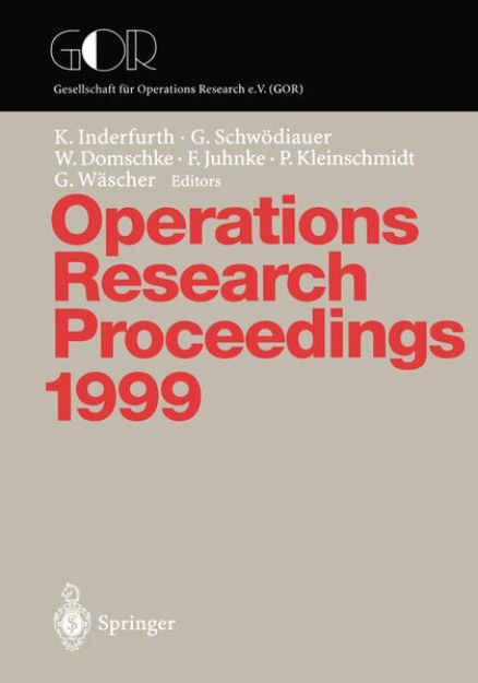 Bild zu Operations Research Proceedings 1999 von Karl (Hrsg.) Inderfurth