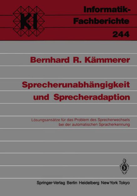 Bild von Sprecherunabhängigkeit und Sprecheradaption von Bernhard R. Kämmerer