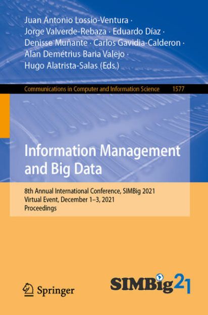 Bild von Information Management and Big Data von Juan Antonio (Hrsg.) Lossio-Ventura