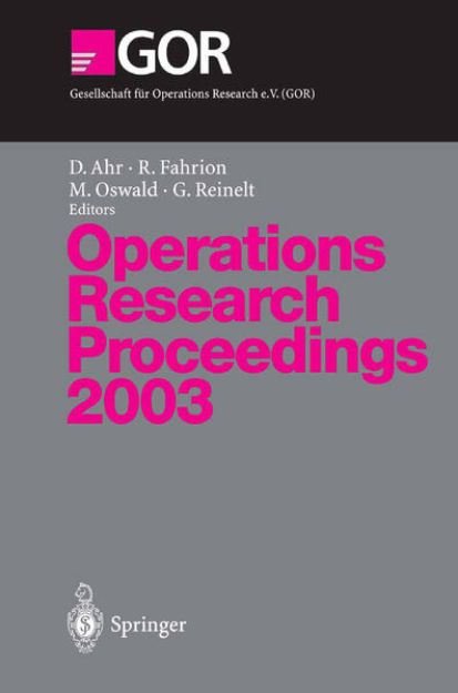 Bild von Operations Research Proceedings 2003 von Dino (Hrsg.) Ahr