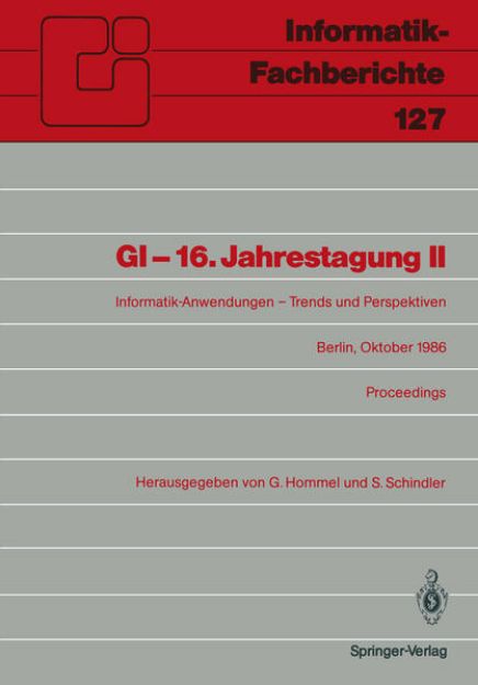 Bild von GI ¿ 16. Jahrestagung II von Sigram (Hrsg.) Schindler