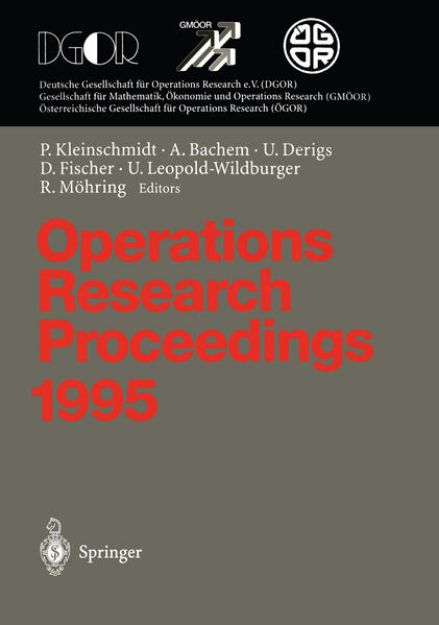 Bild von Operations Research Proceedings 1995 von Peter (Hrsg.) Kleinschmidt