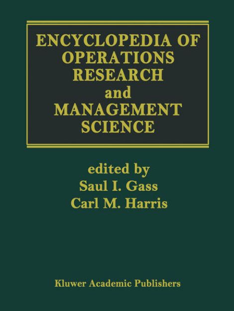 Bild von Encyclopedia of Operations Research and Management Science von Carl M. (Hrsg.) Harris