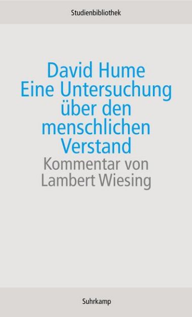 Bild von Eine Untersuchung über den menschlichen Verstand von David Hume