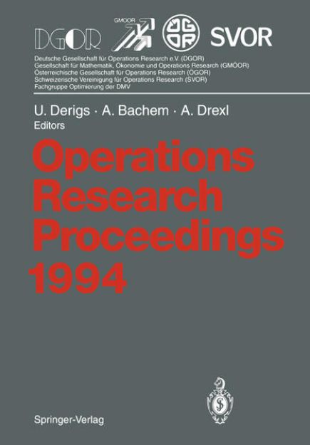 Bild von Operations Research Proceedings 1994 von Ulrich (Hrsg.) Derigs