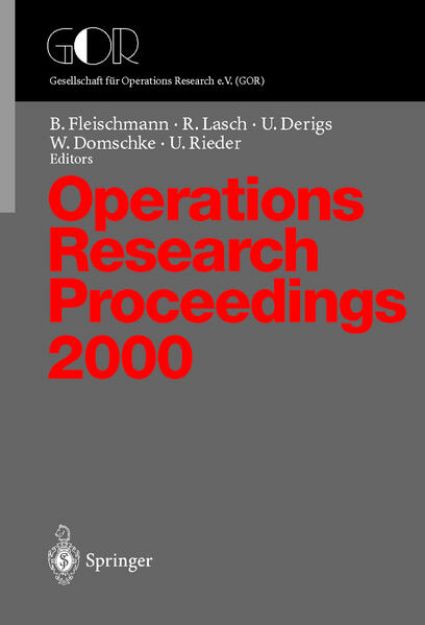 Bild von Operations Research Proceedings von B. (Hrsg.) Fleischmann