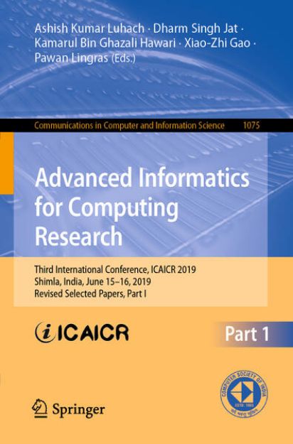 Bild von Advanced Informatics for Computing Research von Ashish Kumar (Hrsg.) Luhach