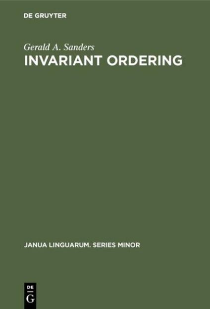 Bild von Invariant Ordering von Gerald A. Sanders